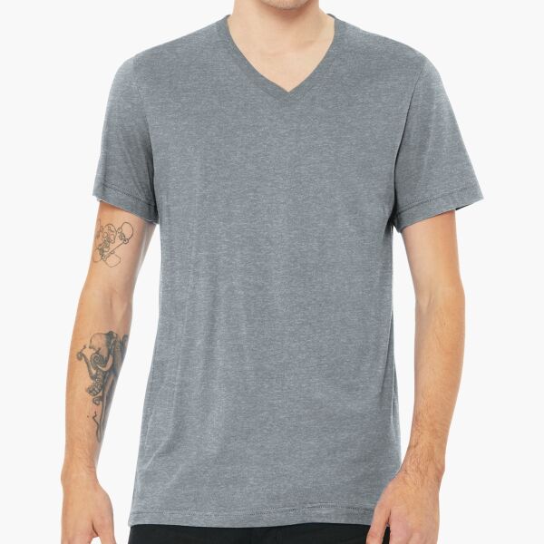Unisex Heather CVC V Neck Tee Thumbnail