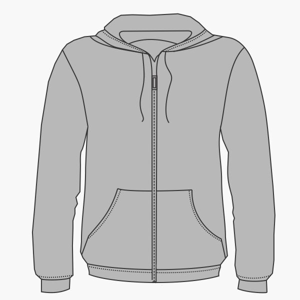 Unisex Sponge Fleece DTM Full-Zip Hoodie Sweatshirt Thumbnail