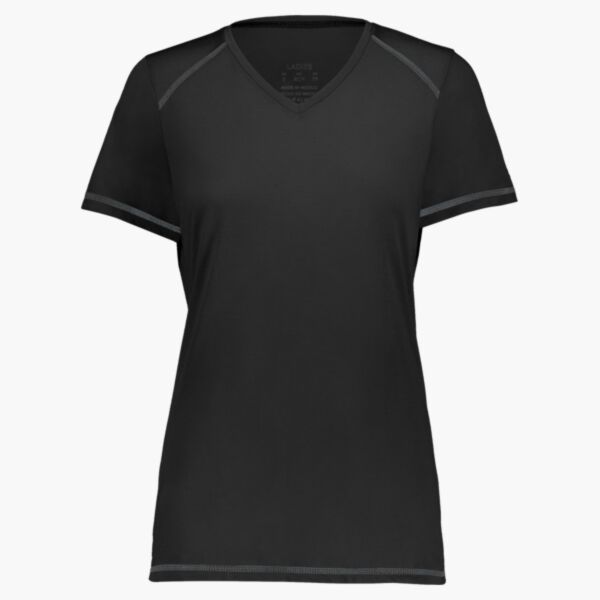 Women's Super Soft-Spun Poly V-Neck T-Shirt Thumbnail