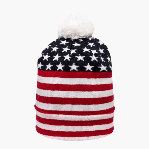 Americana Watch Cap W/Pom Thumbnail