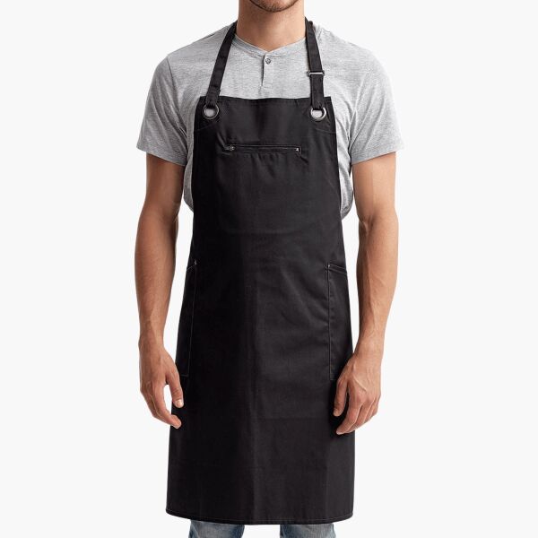 Barley Contrast Stitch Recycled Bib Apron Thumbnail