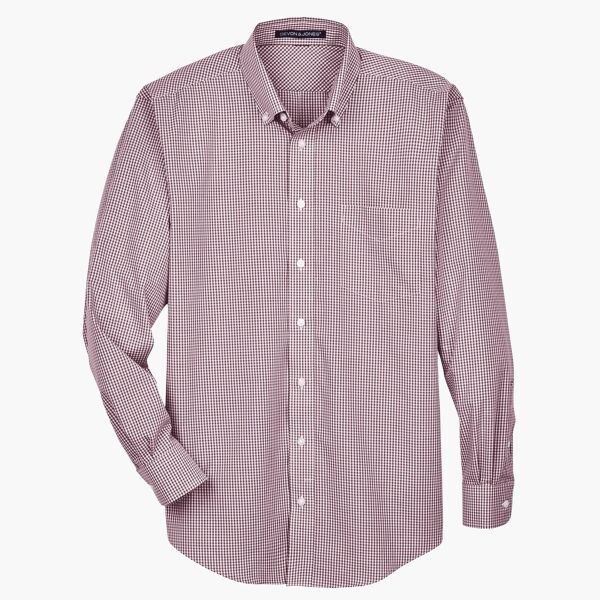 Men's Crown Collection® Gingham Check Woven Dress Shirt Thumbnail