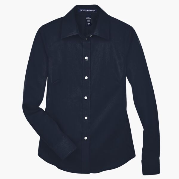 Women's Crown Collection® Solid Stretch Twill Woven Dress Shirt Thumbnail