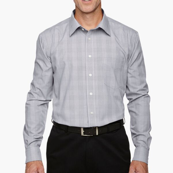 Men's Crown Collection® Glen Plaid Woven Dress Shirt Thumbnail