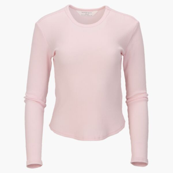 Women's Waffle Knit Baby Long Sleeve T-Shirt Thumbnail