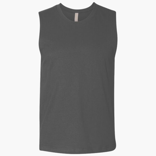 Unisex Heavyweight Cotton Garment-Dyed Mid-Length Muscle Tee Thumbnail