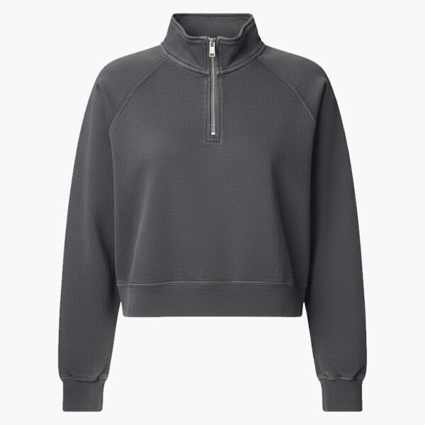 Women's Garment-Dyed Mid-Length Quarter-Zip Sweatshirt Thumbnail