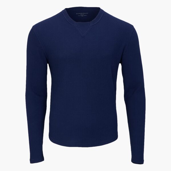Men's Waffle Knit Long Sleeve T-Shirt Thumbnail
