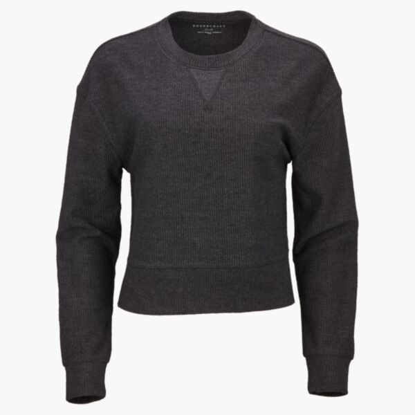Women's Ribbed Knit Cropped Boxy Crew Thumbnail