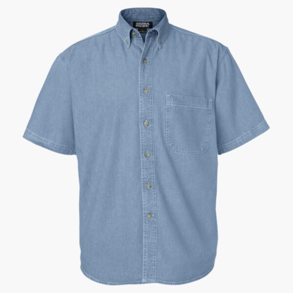 Men's Denim Short Sleeve Shirt Thumbnail