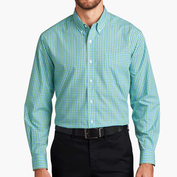 Long Sleeve Gingham Easy Care Shirt Thumbnail