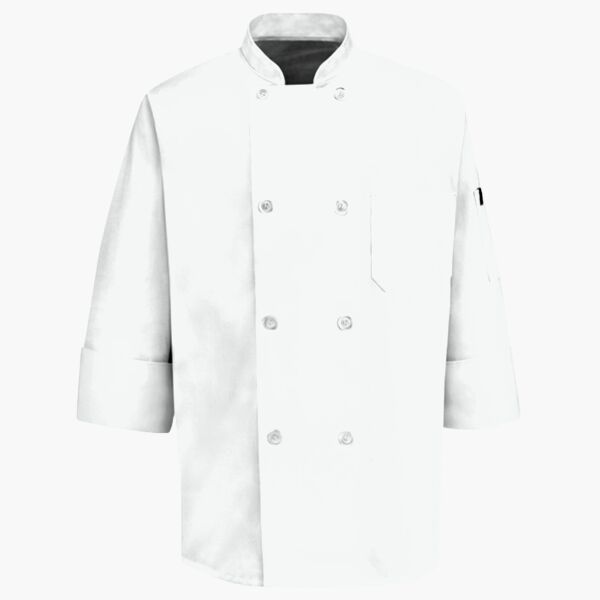 Button Chef Coat with Thermometer Pocket Thumbnail