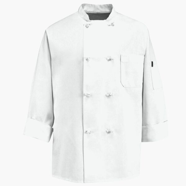 Eight Knot Button Chef Coat with Thermometer Pocket Thumbnail