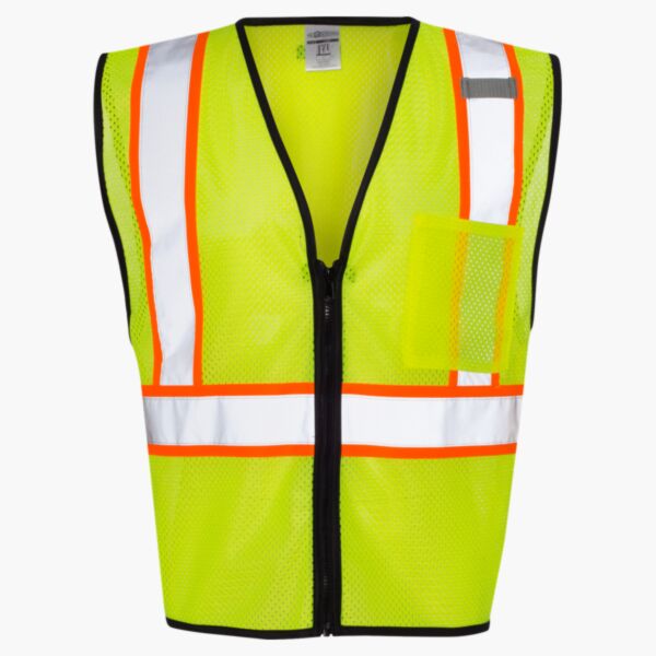 Unisex Economy Contrasting Vest with Zippered Front Thumbnail