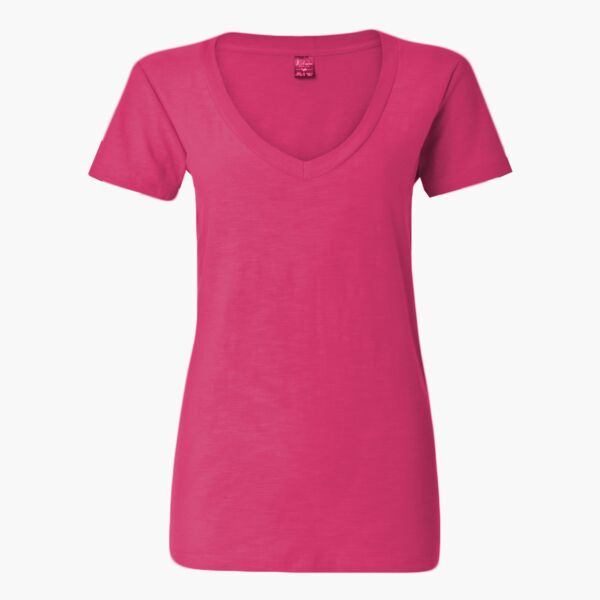Women's V-Neck Slub T-Shirt Thumbnail