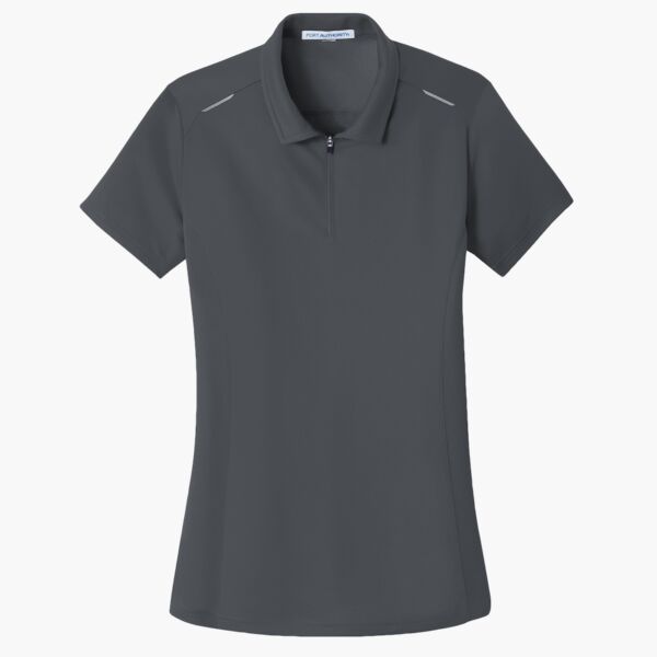 Women's Pinpoint Mesh Zip Polo Thumbnail