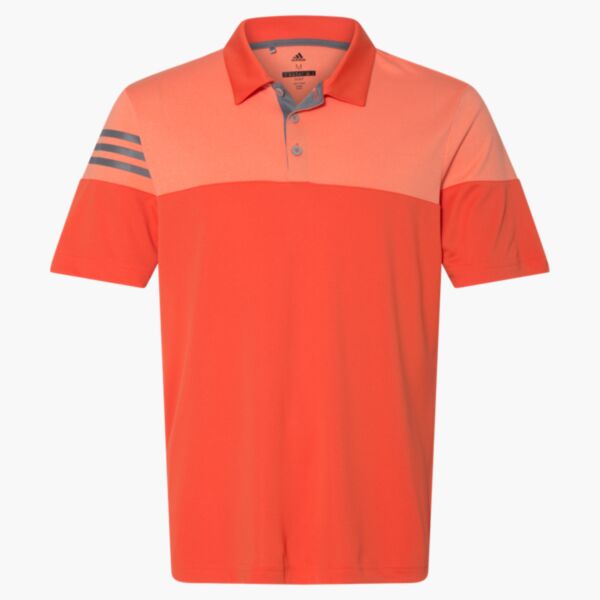 Men's Heathered 3-Stripes Colorblocked Polo Thumbnail