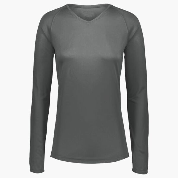 Women's Attain Wicking Long Sleeve V-Neck T-Shirt Thumbnail