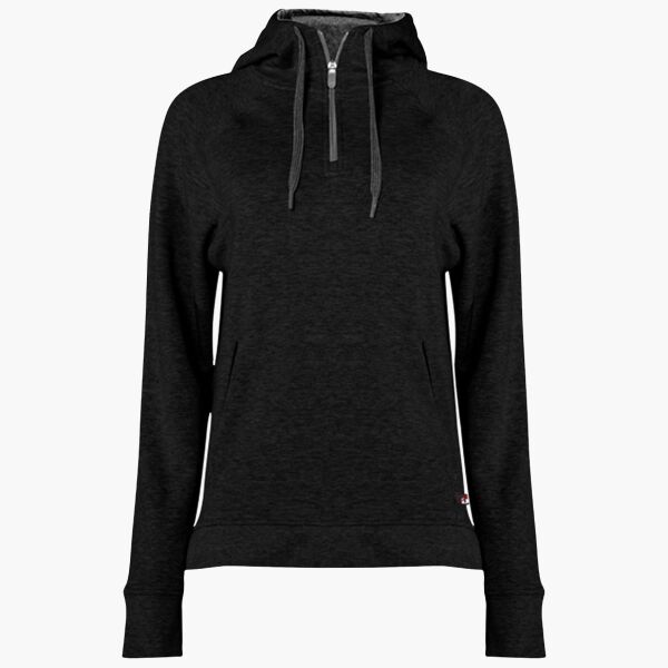 Women's FitFlex French Terry Quarter-Zip Hooded Pullover Thumbnail