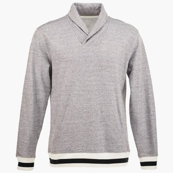 Men's Peppered Fleece Shawl Collar Sweatshirt Thumbnail