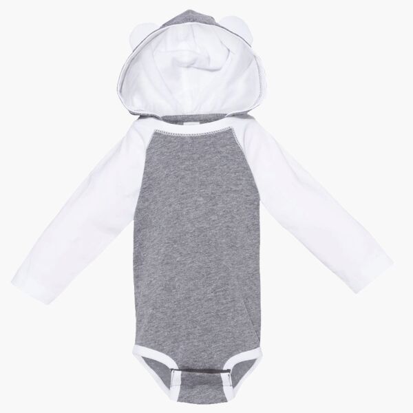 Infant Fine Jersey Character Hooded Long Sleeve Bodysuit with Ears Thumbnail