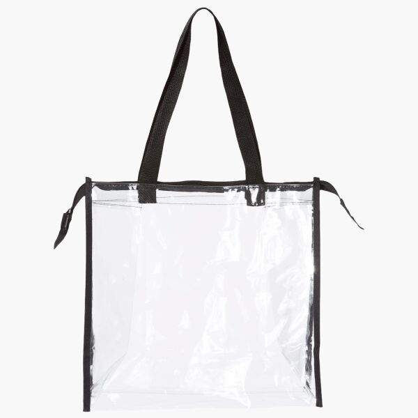 Clear Zippered Tote with Full Gusset Thumbnail