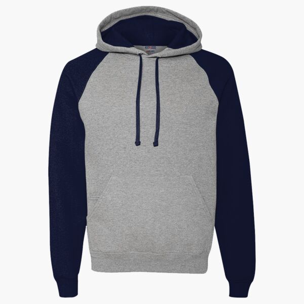 Nublend® Colorblocked Raglan Hooded Sweatshirt Thumbnail