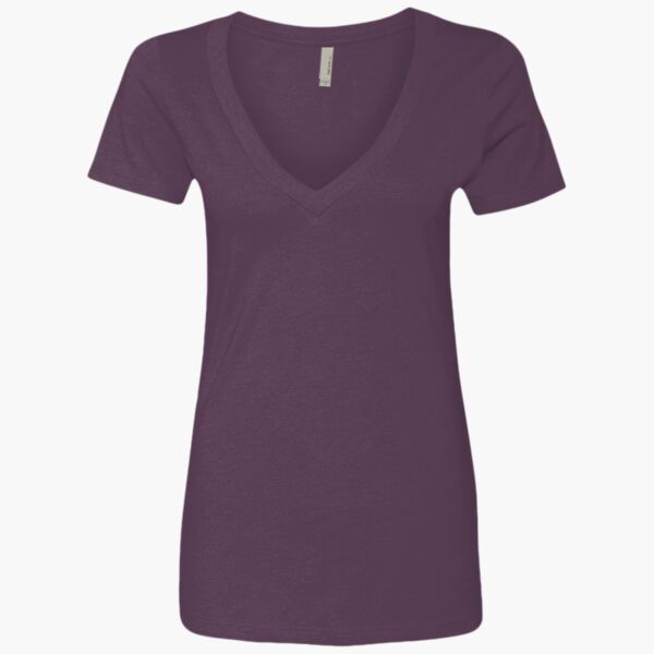 Women’s CVC Short Sleeve Deep V Thumbnail