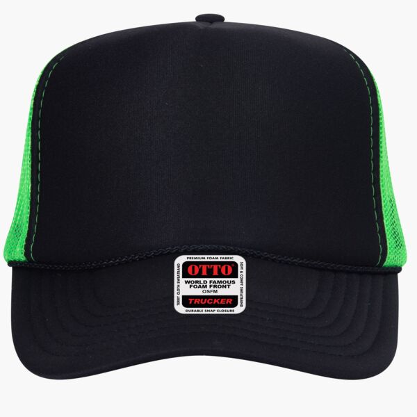 OTTO CAP 5 Panel High Crown Mesh Back Trucker Hat Thumbnail