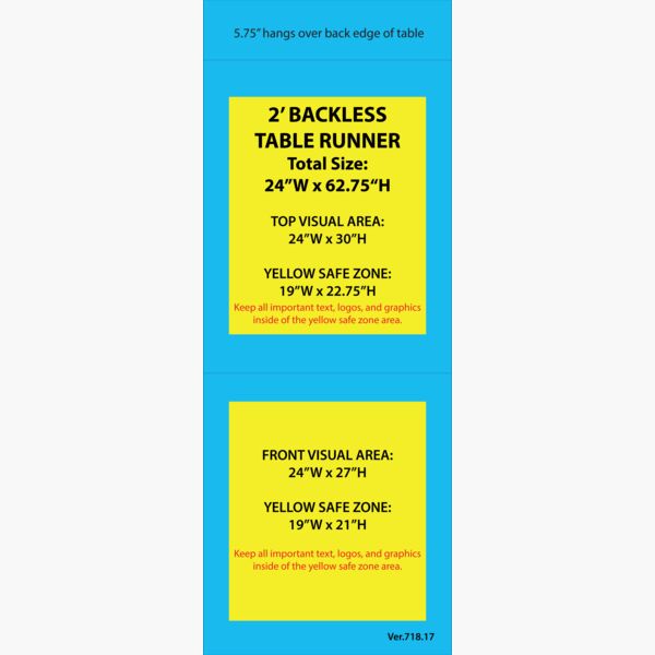 2 ft. Table Runner Backless Dye Sub Print Thumbnail