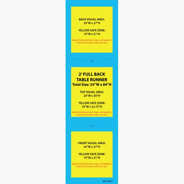2 ft. Table Runner FullBack Dye Sub Print Thumbnail