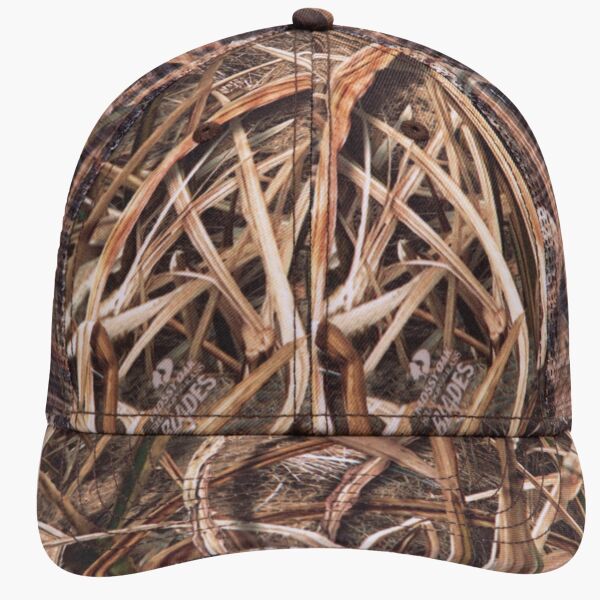 OTTO CAP Mossy Oak Camouflage Superior Polyester Twill 6 Panel Low Profile Mesh Back Baseball Cap Thumbnail