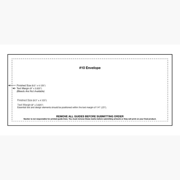 Spot Business Envelopes Flat 1 Spot Color #10 Standard Envelope Thumbnail