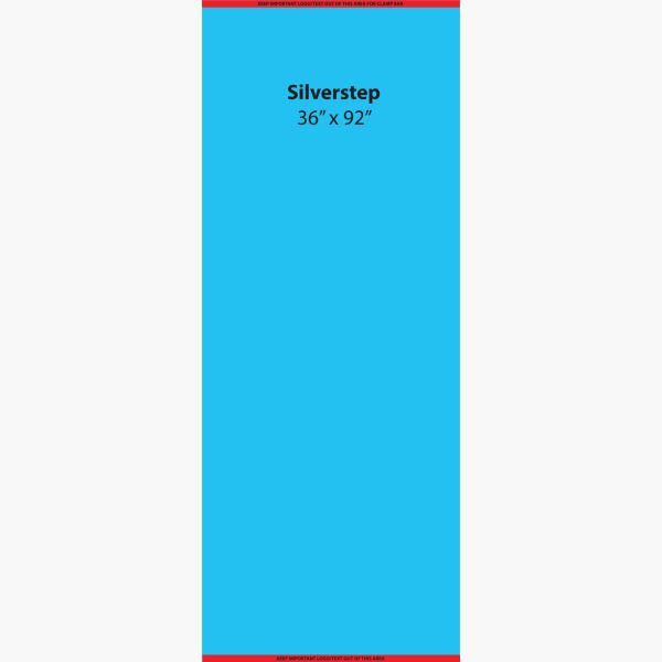36 in. SilverStep Retractable Banner Stand Graphic Package Super Flat Vinyl 92" H Black Base Thumbnail