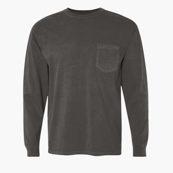Garment Dyed Heavyweight Ringspun Long Sleeve Pocket T-Shirt Thumbnail