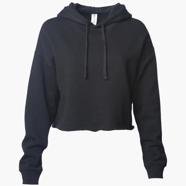 Women's Lightweight Hooded Pullover Crop Sweatshirt Thumbnail