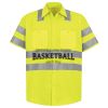 Men's High Visibility Safety Short Sleeve Work Shirt Thumbnail