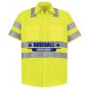 Men's High Visibility Safety Short Sleeve Work Shirt Thumbnail