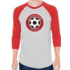 Unisex 50/50 Raglan Three-Quarter Sleeve Tee Thumbnail