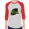 Unisex 50/50 Raglan Three-Quarter Sleeve Tee Thumbnail