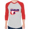 Unisex 50/50 Raglan Three-Quarter Sleeve Tee Thumbnail