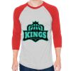 Unisex 50/50 Raglan Three-Quarter Sleeve Tee Thumbnail
