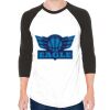 Unisex 50/50 Raglan Three-Quarter Sleeve Tee Thumbnail