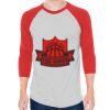 Unisex 50/50 Raglan Three-Quarter Sleeve Tee Thumbnail