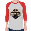 Unisex 50/50 Raglan Three-Quarter Sleeve Tee Thumbnail