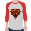 Unisex 50/50 Raglan Three-Quarter Sleeve Tee Thumbnail
