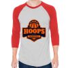Unisex 50/50 Raglan Three-Quarter Sleeve Tee Thumbnail