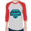 Unisex 50/50 Raglan Three-Quarter Sleeve Tee Thumbnail