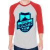Unisex 50/50 Raglan Three-Quarter Sleeve Tee Thumbnail