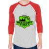 Unisex 50/50 Raglan Three-Quarter Sleeve Tee Thumbnail